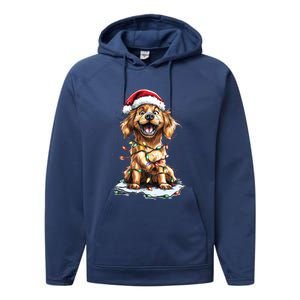 Funny Golden Retriever Christmas Dog Mom Santa Cute Puppy Gift Performance Fleece Hoodie