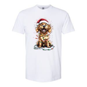 Funny Golden Retriever Christmas Dog Mom Santa Cute Puppy Gift Softstyle CVC T-Shirt