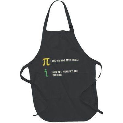 Funny Get Real Be Rational Pi Math Teacher Geek Sarcastic Full-Length Apron With Pockets