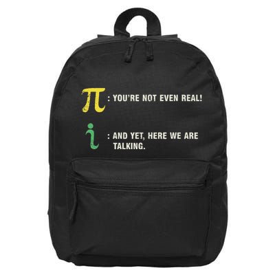 Funny Get Real Be Rational Pi Math Teacher Geek Sarcastic 16 in Basic Backpack