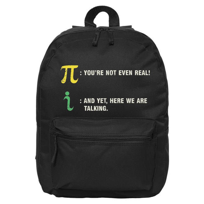 Funny Get Real Be Rational Pi Math Teacher Geek Sarcastic 16 in Basic Backpack