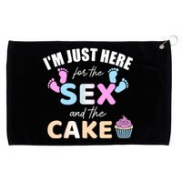 Funny gender reveal I'm here just for the sex and the cake Grommeted Golf Towel