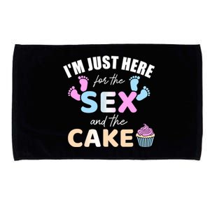 Funny gender reveal I'm here just for the sex and the cake Microfiber Hand Towel