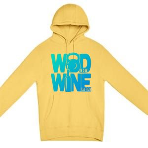 Funny Gym Rats Wod Now Wine Later Cute Gift Premium Pullover Hoodie