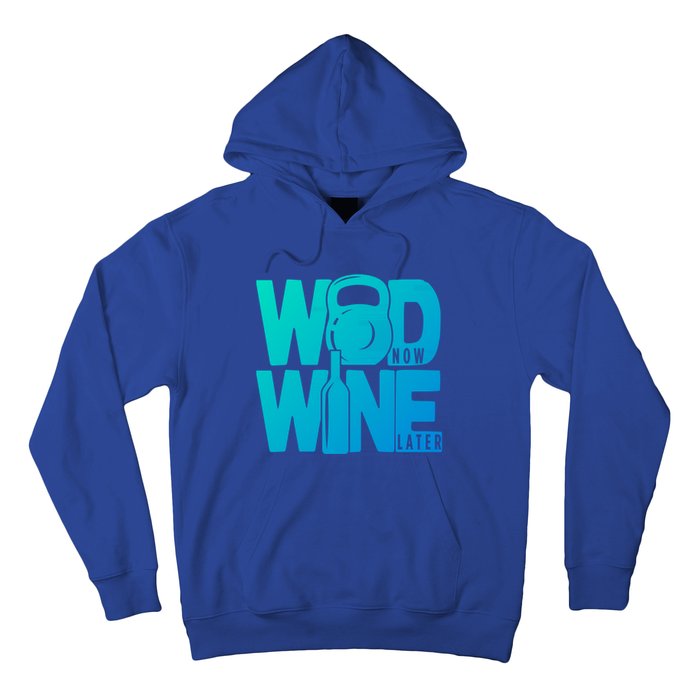 Funny Gym Rats Wod Now Wine Later Cute Gift Hoodie