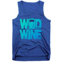 Funny Gym Rats Wod Now Wine Later Cute Gift Tank Top