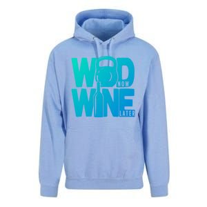 Funny Gym Rats Wod Now Wine Later Cute Gift Unisex Surf Hoodie