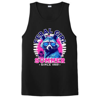 Feral Girl Racoon Summer Beach Sun Vibes PosiCharge Competitor Tank