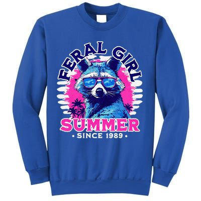 Feral Girl Racoon Summer Beach Sun Vibes Sweatshirt