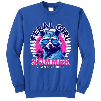 Feral Girl Racoon Summer Beach Sun Vibes Sweatshirt