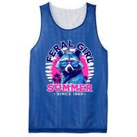 Feral Girl Racoon Summer Beach Sun Vibes Mesh Reversible Basketball Jersey Tank