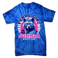 Feral Girl Racoon Summer Beach Sun Vibes Tie-Dye T-Shirt