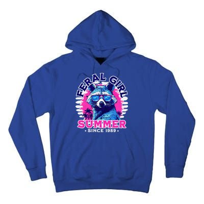 Feral Girl Racoon Summer Beach Sun Vibes Tall Hoodie
