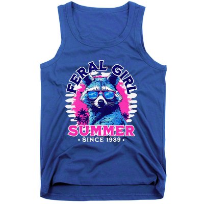 Feral Girl Racoon Summer Beach Sun Vibes Tank Top