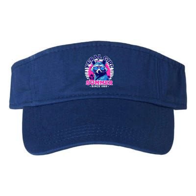 Feral Girl Racoon Summer Beach Sun Vibes Visor