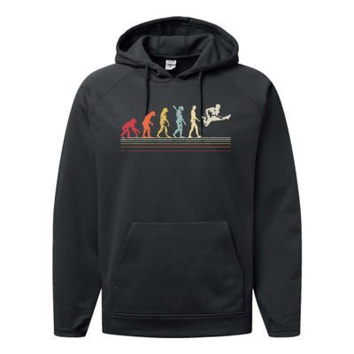 Funny Guitar Retro Vintage Evolution Of Man Performance Fleece Hoodie