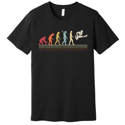 Funny Guitar Retro Vintage Evolution Of Man Premium T-Shirt