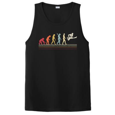 Funny Guitar Retro Vintage Evolution Of Man PosiCharge Competitor Tank