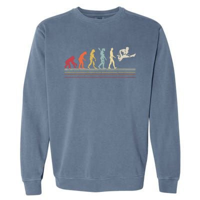 Funny Guitar Retro Vintage Evolution Of Man Garment-Dyed Sweatshirt