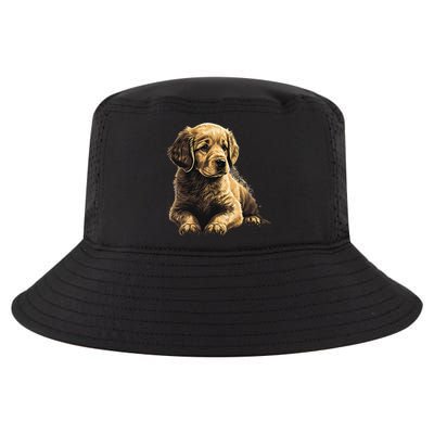 Funny Golden Retriever Puppy Puppies Cool Comfort Performance Bucket Hat
