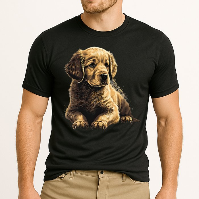 Funny Golden Retriever Puppy Puppies Cooling Performance Crew T-Shirt