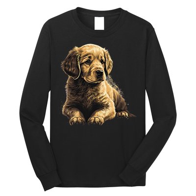 Funny Golden Retriever Puppy Puppies Long Sleeve Shirt