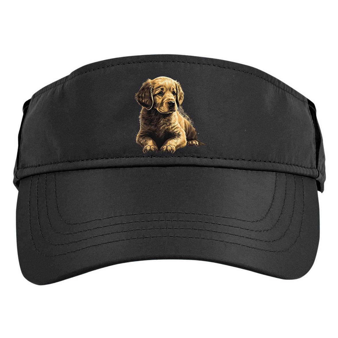 Funny Golden Retriever Puppy Puppies Adult Drive Performance Visor