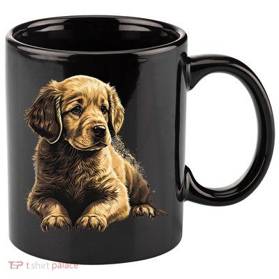 Funny Golden Retriever Puppy Puppies 11oz C Handle Ceramic Mug