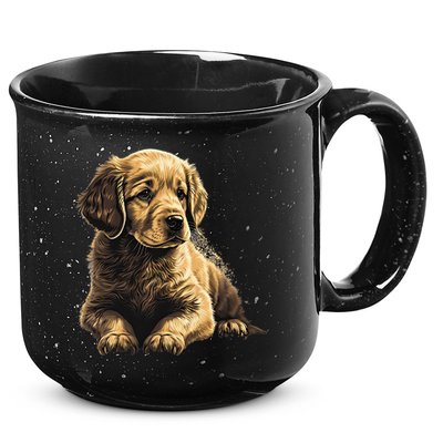 Funny Golden Retriever Puppy Puppies 15oz Campfire Ceramic Mug