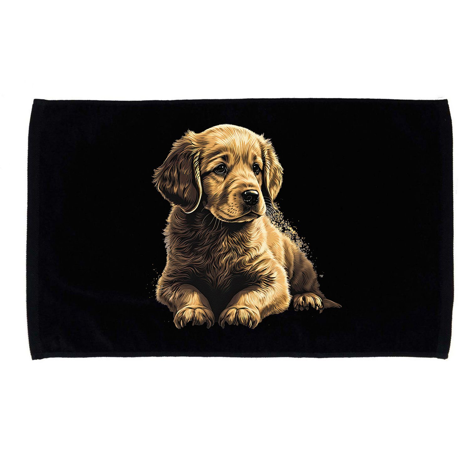 Funny Golden Retriever Puppy Puppies Microfiber Hand Towel