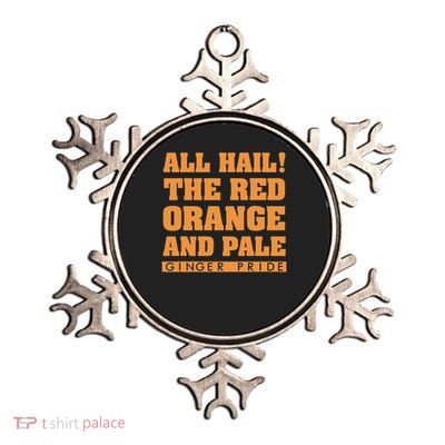 Funny Ginger Redhead Women I Love Red Hair Graphic Ginger Metallic Star Ornament