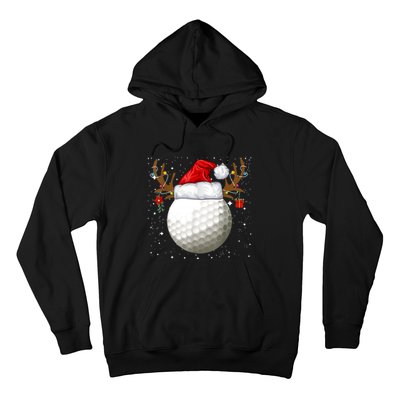 Funny Golf Reindeer Santa Hat Christmas Holiday Gifts TShirt Hoodie