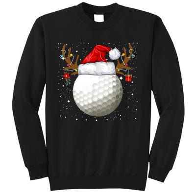 Funny Golf Reindeer Santa Hat Christmas Holiday Gifts TShirt Sweatshirt