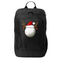 Funny Golf Reindeer Santa Hat Christmas Holiday Gifts TShirt City Backpack