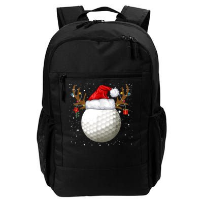 Funny Golf Reindeer Santa Hat Christmas Holiday Gifts TShirt Daily Commute Backpack