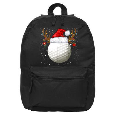 Funny Golf Reindeer Santa Hat Christmas Holiday Gifts TShirt 16 in Basic Backpack