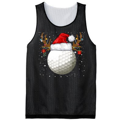 Funny Golf Reindeer Santa Hat Christmas Holiday Gifts TShirt Mesh Reversible Basketball Jersey Tank