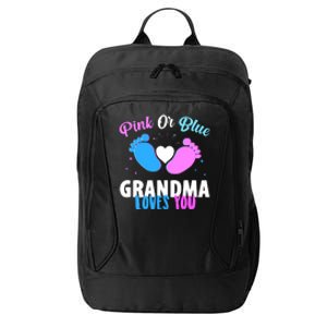 Funny Gender Reveal Party Pink Or Blue Grandma Loves You City Backpack