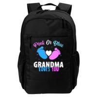 Funny Gender Reveal Party Pink Or Blue Grandma Loves You Daily Commute Backpack