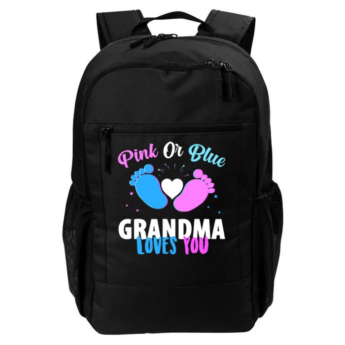 Funny Gender Reveal Party Pink Or Blue Grandma Loves You Daily Commute Backpack