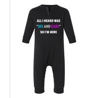 Funny Gender Reveal Party Infant Fleece One Piece