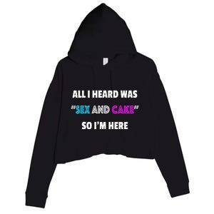 Funny Gender Reveal Party Crop Fleece Hoodie