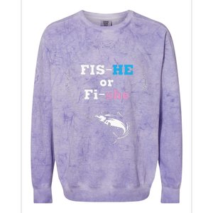 Fishing Gender Reveal Party Ideas Fishe Colorblast Crewneck Sweatshirt