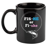 Fishing Gender Reveal Party Ideas Fishe 11oz C Handle Ceramic Mug