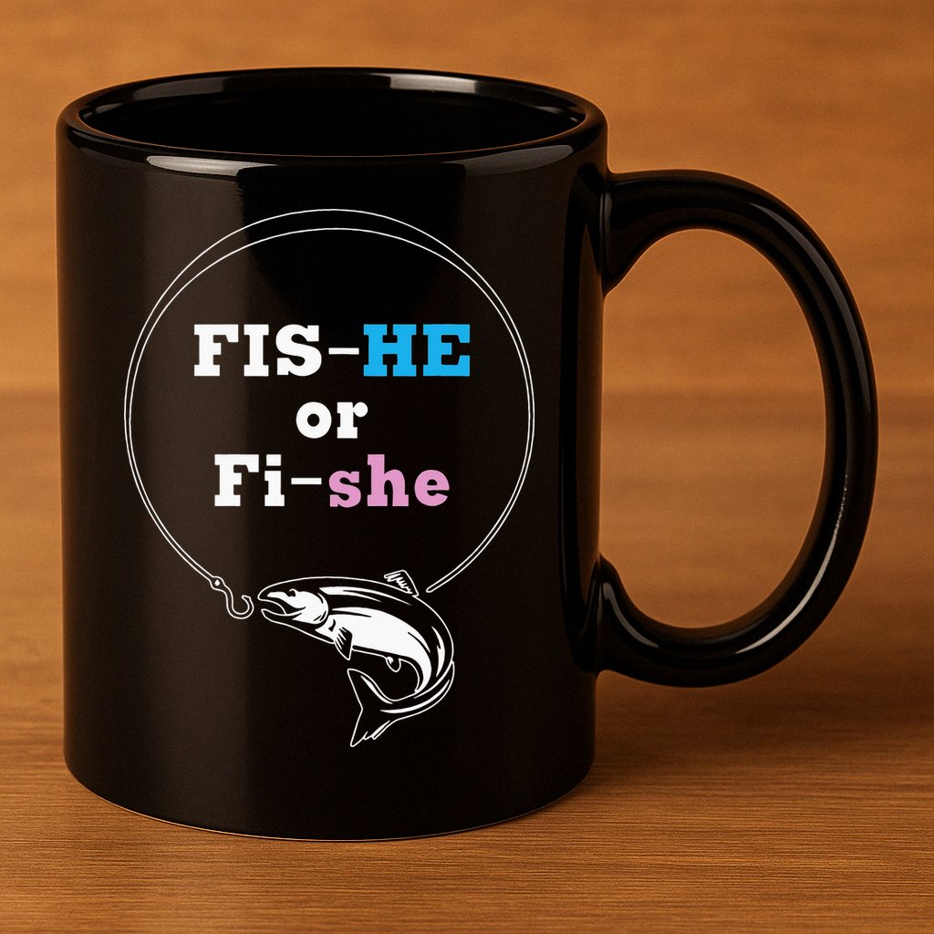 Fishing Gender Reveal Party Ideas Fishe 11oz C Handle Ceramic Mug