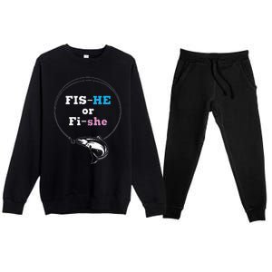 Fishing Gender Reveal Party Ideas Fishe Premium Crewneck Sweatsuit Set