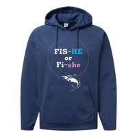 Fishing Gender Reveal Party Ideas Fishe Performance Fleece Hoodie