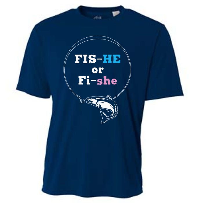 Fishing Gender Reveal Party Ideas Fishe Cooling Performance Crew T-Shirt