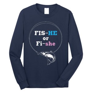 Fishing Gender Reveal Party Ideas Fishe Long Sleeve Shirt