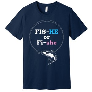 Fishing Gender Reveal Party Ideas Fishe Premium T-Shirt